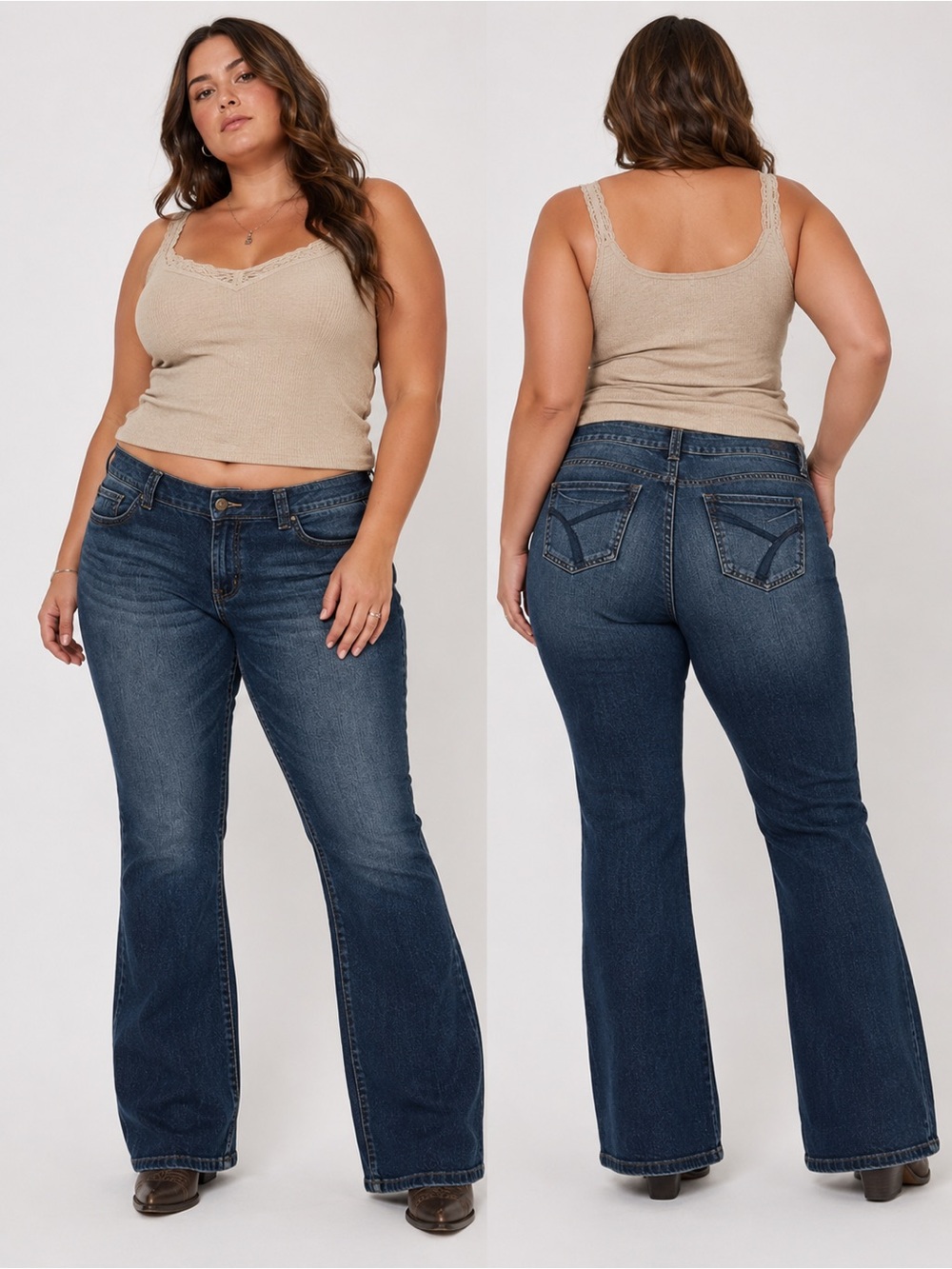 Lane Bryant Women’s Y2K Bootcut Blue Western Classic Casual Jeans Size 16 Tall